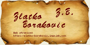 Zlatko Boraković vizit kartica